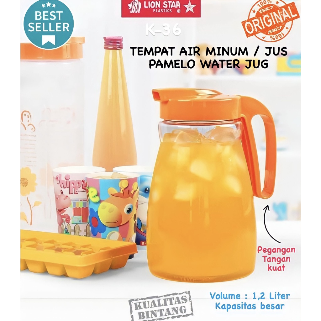 ( BISA COD ) PROMO LION STAR K-36 PAMELO WATER JUG 2,1 LITER / TEMPAT AIR MINUM / BPA FREE / TEKO AIR JUS / TEMPAT AIR MINUM DINGIN MURAH ORIGINAL