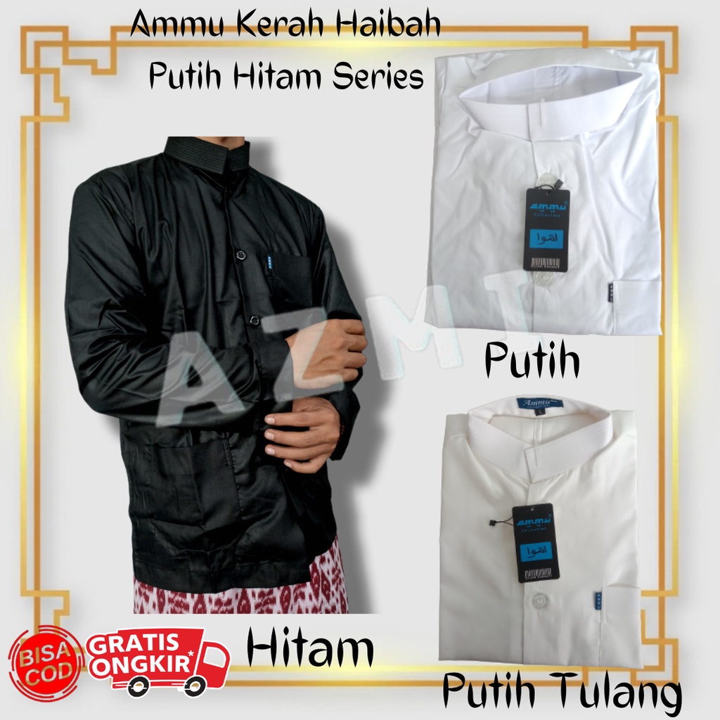 Baju Koko Ammu Kerah Haibah Dewasa Ukuran L Termurah !!!