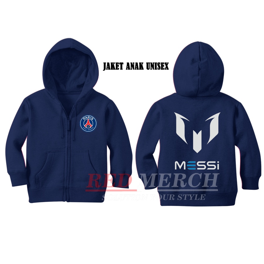 jaket zipper anak psg messi