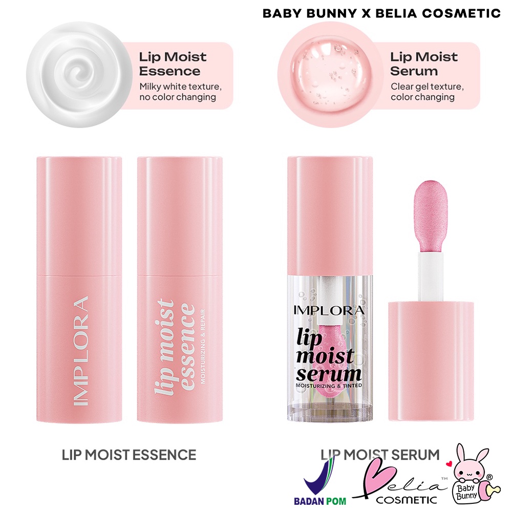 ❤ BELIA ❤ IMPLORA Lip Moist Series | Essence | Serum | Lip Oil | Perawatan Bibir | BPOM