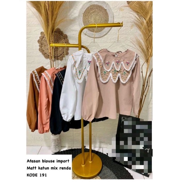 Atasan Blouse Import Katun Mix Renda