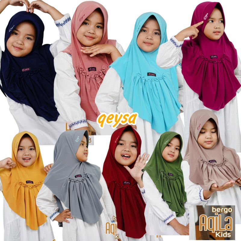 Bergo Instan anak qeysa aqila/ jilbab anak / qeysa hijab