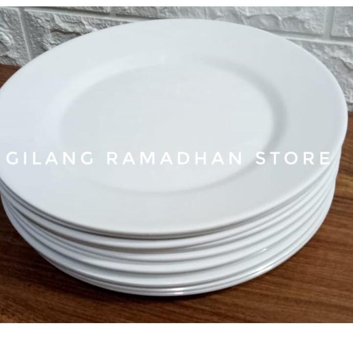 ☑ PIRING MAKAN MELAMIN CEPER POLOS UKURAN 10 INCH PUTIH ➣