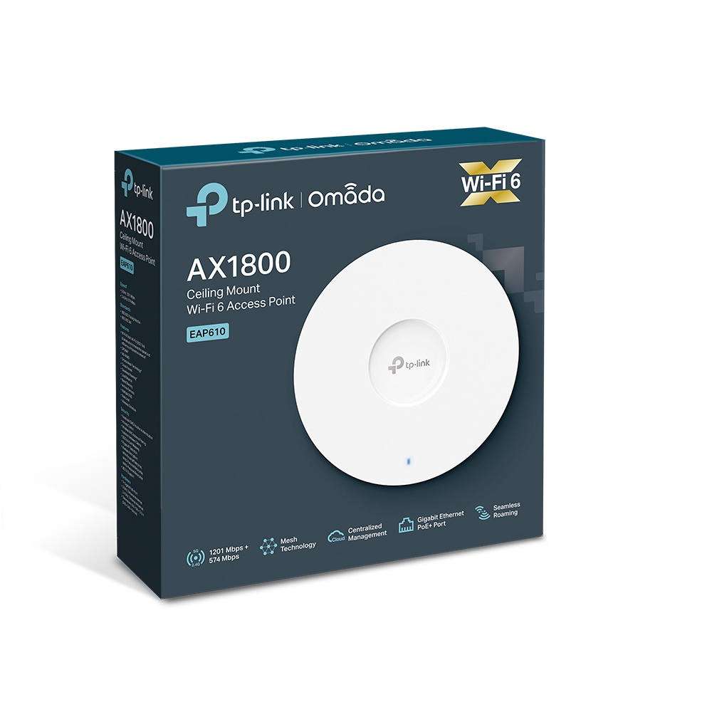 TP-Link EAP610 , AX1800 Wireless Dual Band Ceiling Mount Access Point Omada