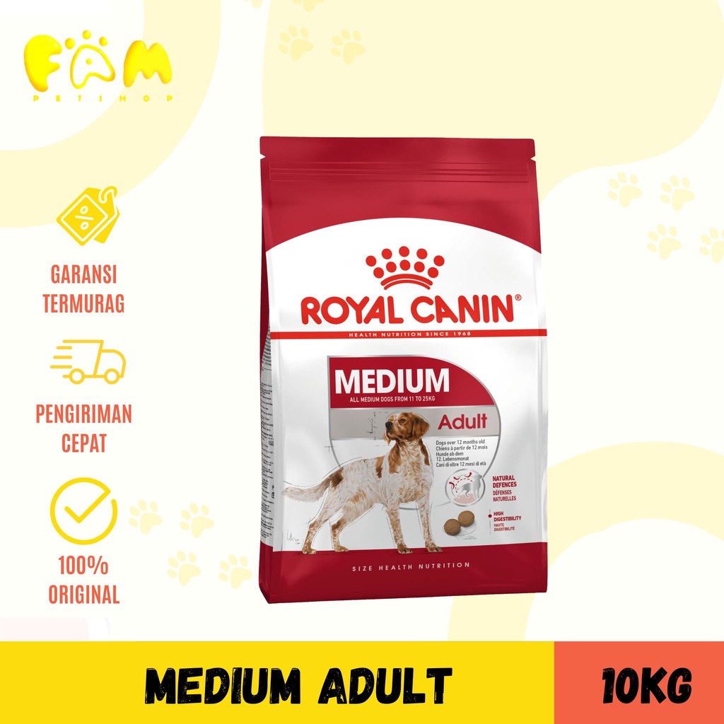 KHUSUS EXPEDISI Royal Canin Medium Adult 10 Kg - Makanan Anjing