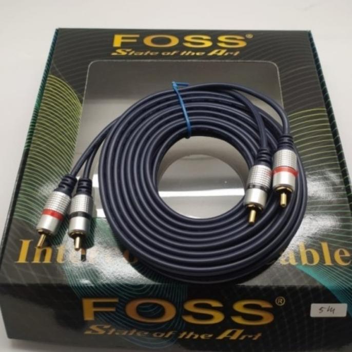 kabel RCA merek FOSS panjang 5 meter RCA audio mobil