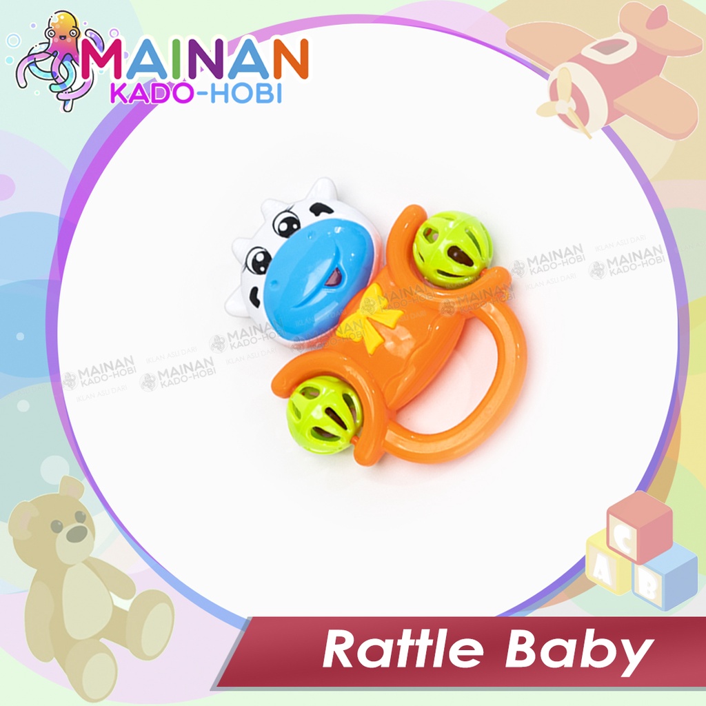 HADIAH MAINAN ANAK BAYI RATTLE BABY KERINCINGAN KARAKTER ANIMAL LUCU