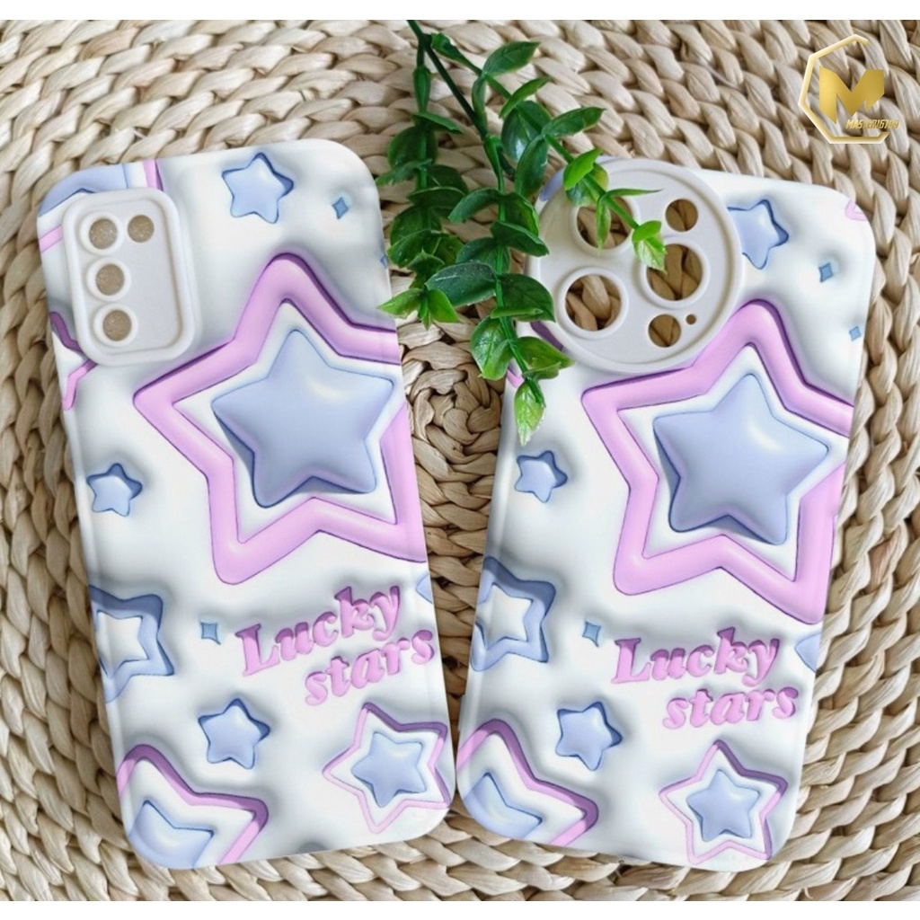 SS147 SOFTCASE LUCKY STARS AKSEN 3D PRINTING FOR XIAOMI REDMI A1 4A 5A 6A 8 8A PRO 9 9A 9C 10A 9T 10 10C 12T 12C 11A NOTE 5 6 7 8 9 10 11 12 PRO 11E POCO C40 M4 M5 PRO MA4085