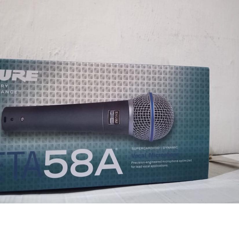✴ MIC SHURE BETA 58 A MIC KABEL SHURE BETA 58A SOCKET GOLD tanpa switch ➤
