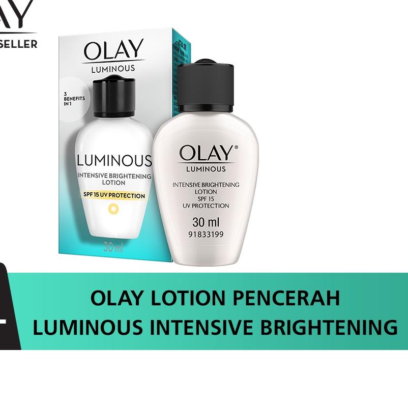 ♗ [LEBIH HEMAT] Olay White Radiance Krim Pelembab Intensive Lotion SPF 15, 30ML - Paket Isi 2 ➴