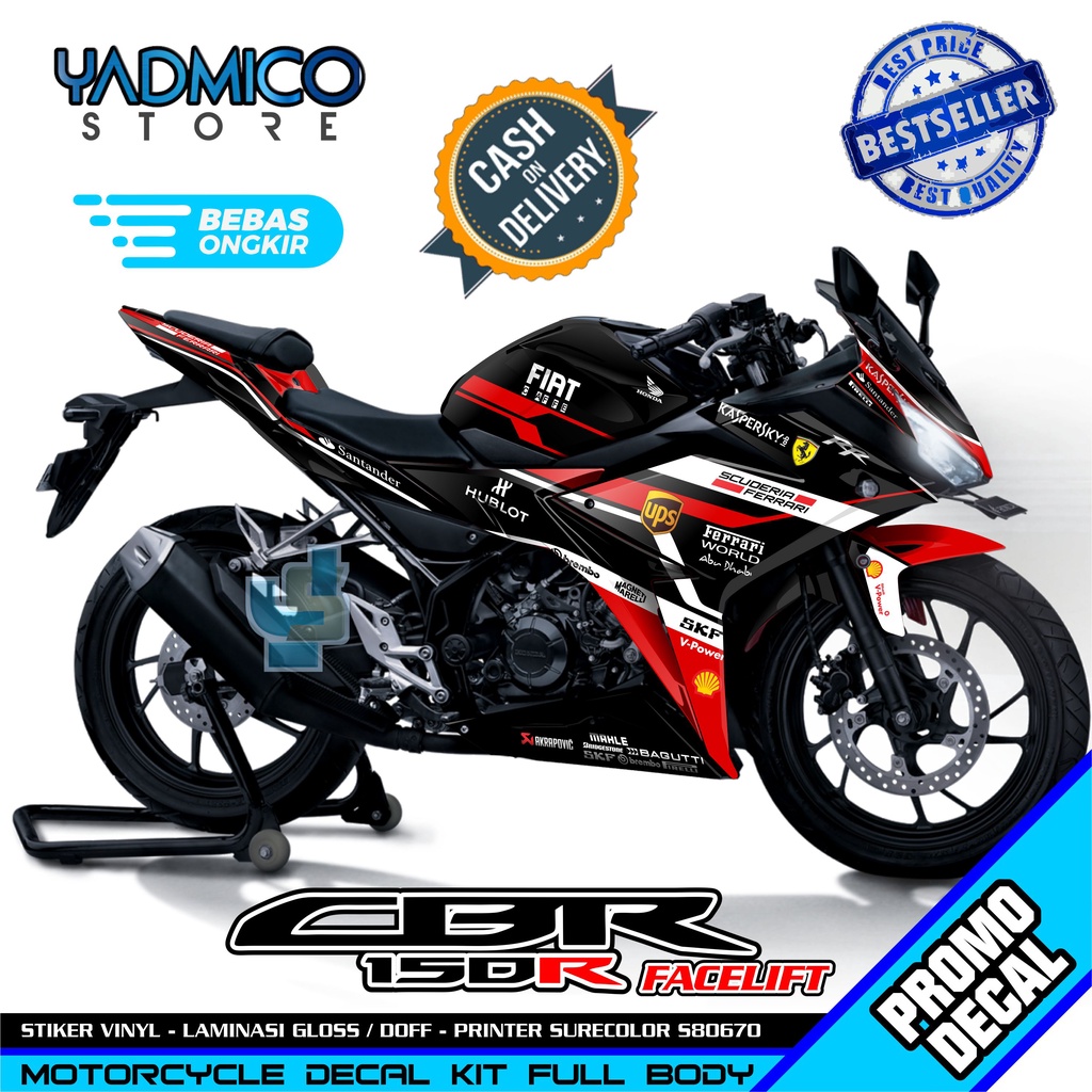 Decal CBR 150R Facelift Full Body - Stiker Motor CBR 150R Facelift Full Body - Decal Hologram CBR 15