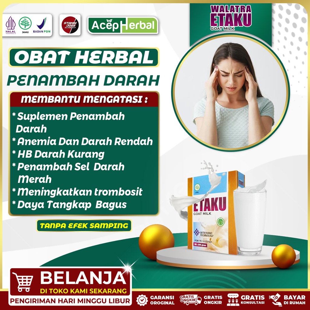 

Susu Anemia Penambah Darah Rendah Penambah HB Darah Trombosit Kurang Darah Sakit Kepala Pusing Vertigo Kliyengan Alami Etaku Goat Milk Susu Kambing Etawa Asli original