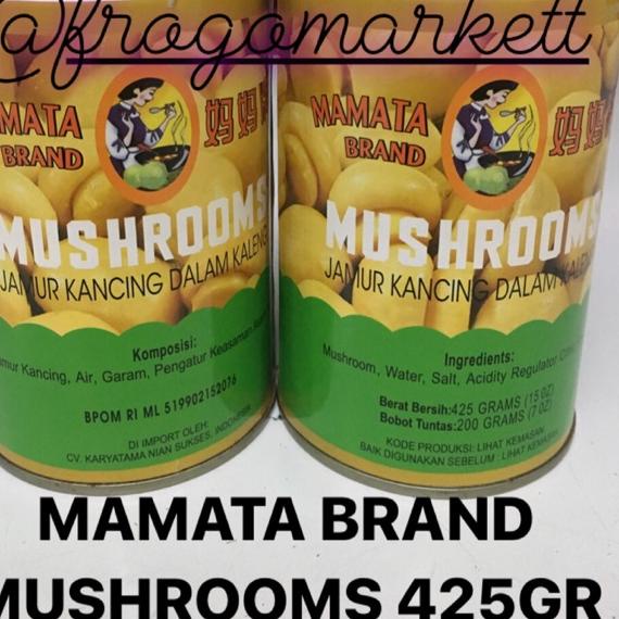 

Cuma satu hari Jamur Kaleng Mushrooms Mamata Brand 425gr