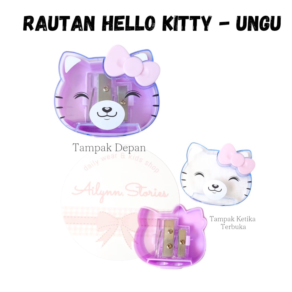 Rautan pensil fancy hellokity bear 2 lubang