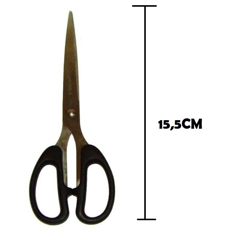 GUNTING KERTAS SEDANG KANTOR LHP 165 LADY POP OFFICE SCISSORS GAGANG HITAM STAINLESS STEEL KUALITAS BAGUS MURAH SUPER TAJAM COD