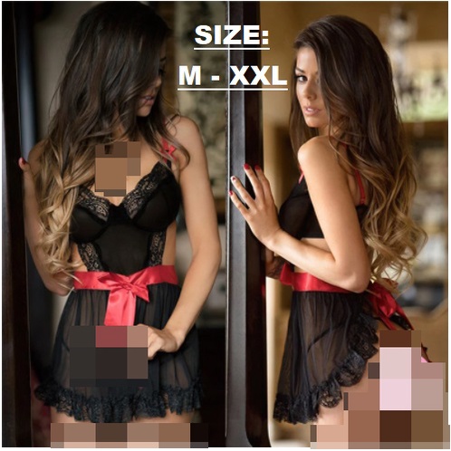 BAJU TIDUR LINGERIESEXY DRESS BABYDOLL NOVELTY-LBL