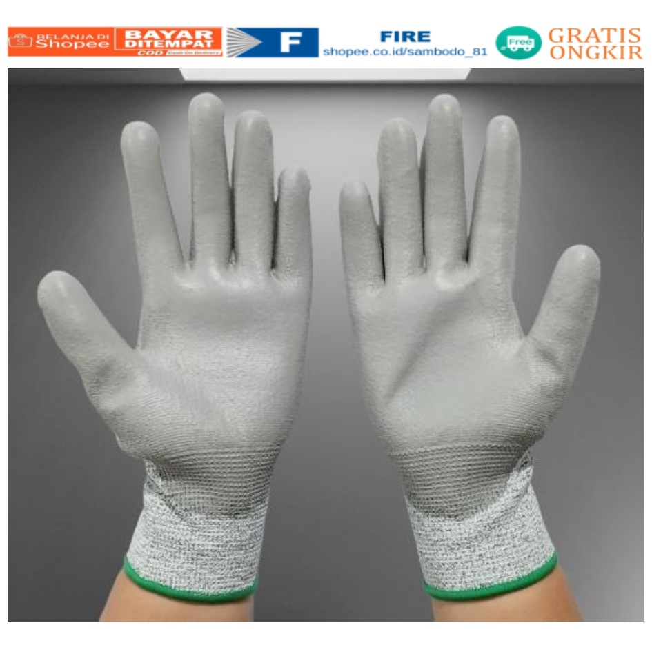 Anti Licin Anti Slip Anti Iris Anti Benda Tajam Anti Gores Anti Licin Anti Slip Anti Iris Telapak Tangan dilapisi karet Pengaman kerja Safety Gloves Kontruksi Welding Proyek bengkel Level 5 Tebal