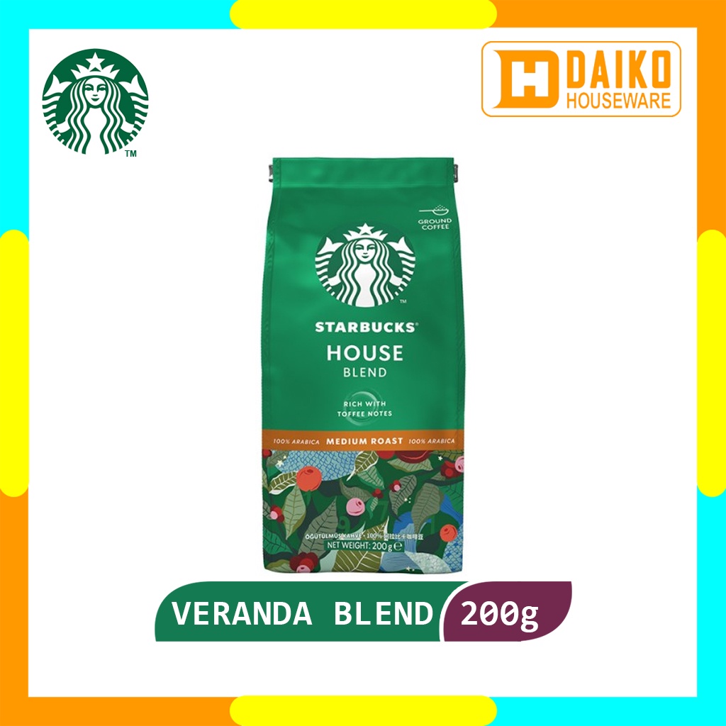 Kopi Bubuk Starbucks Veranda Blend Blonde Roast Coffee Sachet Bag 200gr