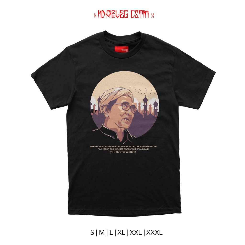 Kaos gus mus Mustofa Bisri combed 24s