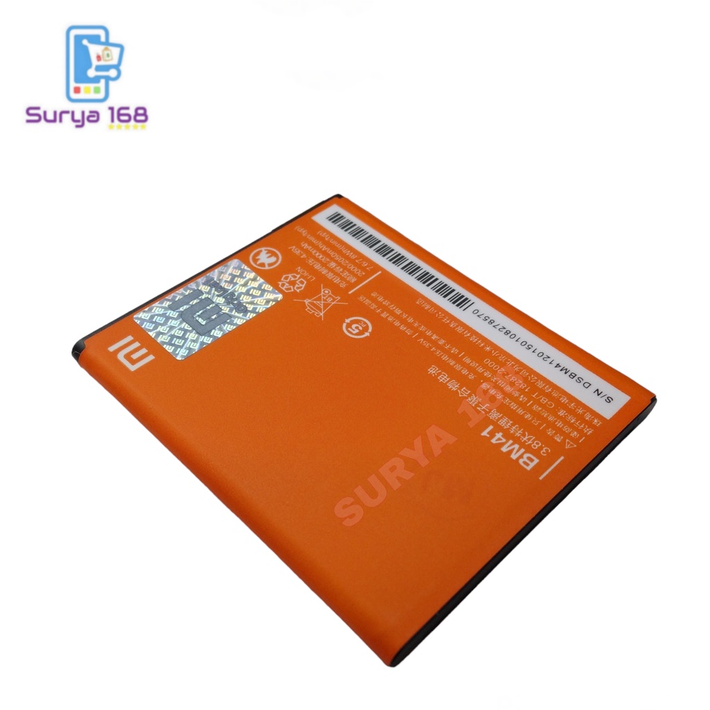 BATTERY BATERAI BATTERE BATRE XIAOMI REDMI 1 REDMI 1S REDMI 2 REDMI 2S BM-41 BM41