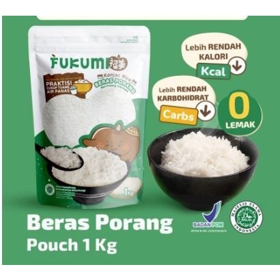 

FUKUMI BERAS PORANG POUCH 1KG bundling beli 3 GRATIS gelas takar