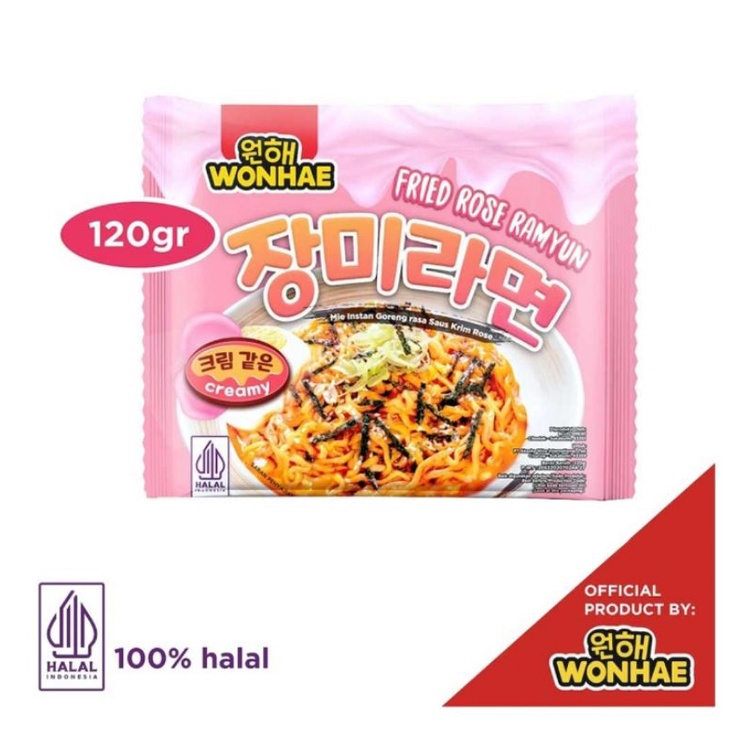 WONHAE instant  fried noodle rose ramyun 120g