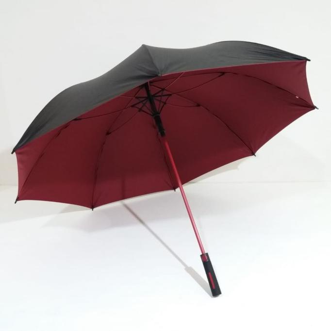 Payung Besar jumbo Golf rangka jari fiber bahan Nylon anti Uv