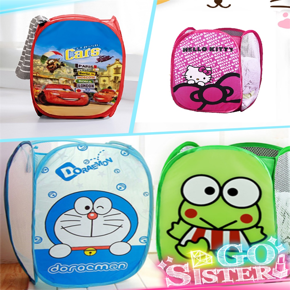 Keranjang Lipat Karakter - Keranjang Baju Kotor Lipat Motif - Laundry Bag - Keranjang Baju - Karakter V4A1