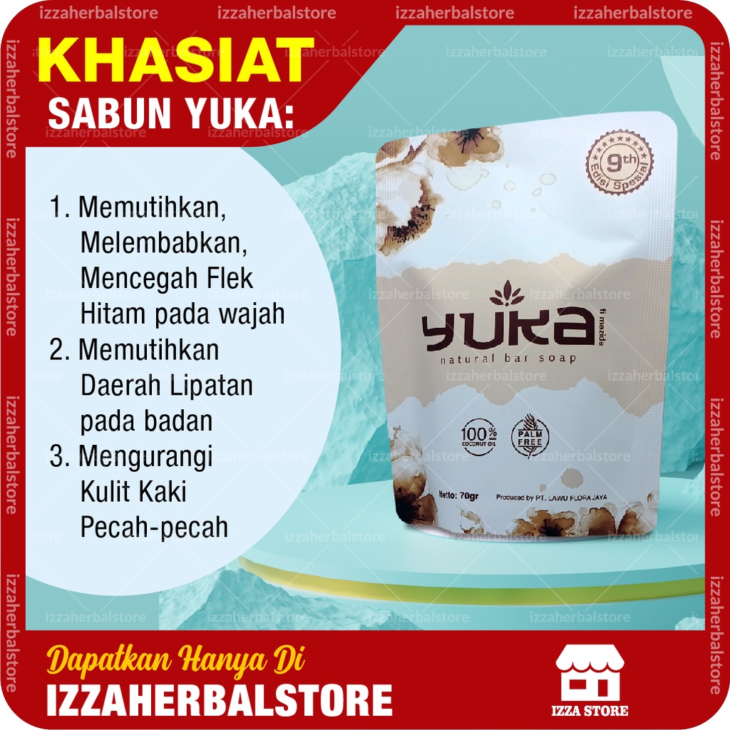 SABUN Pemutih Wajah Badan Pria Wanita YUKA Natural Bar Soap Varian SUSU ORIGINAL ASLI BPOM