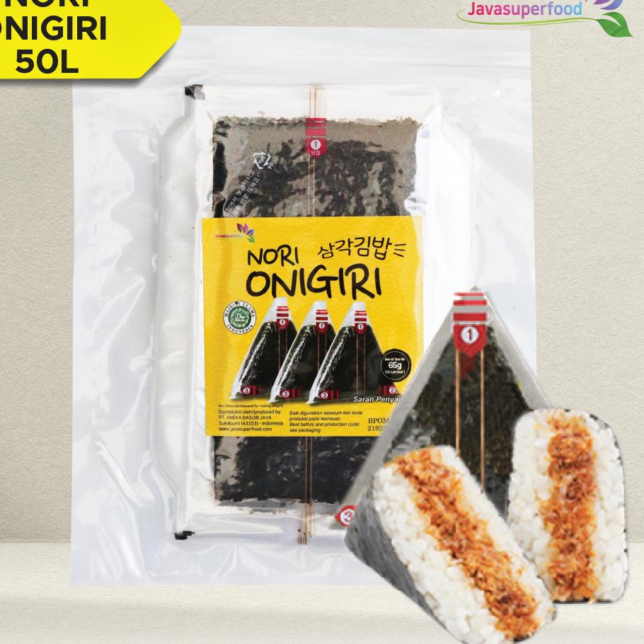 

New Mart (HALAL) Nori Onigiri | Nori Wrapper Khusus Bungkus Nori Triangle / Sushi Nori (10\20\50 Lembar)