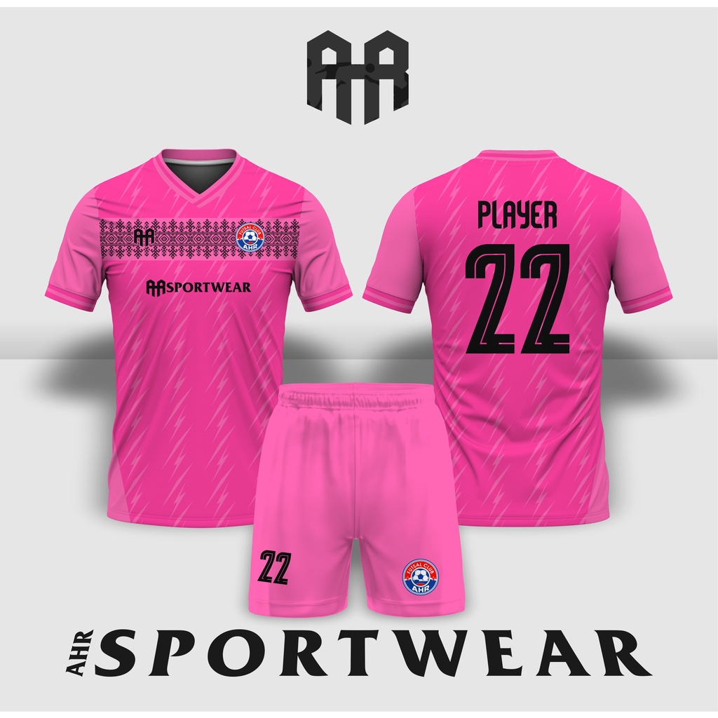 JERSEY FUTSAL & JERSEY SEPAK BOLA PRINTING ALBAITS PINK FLASH