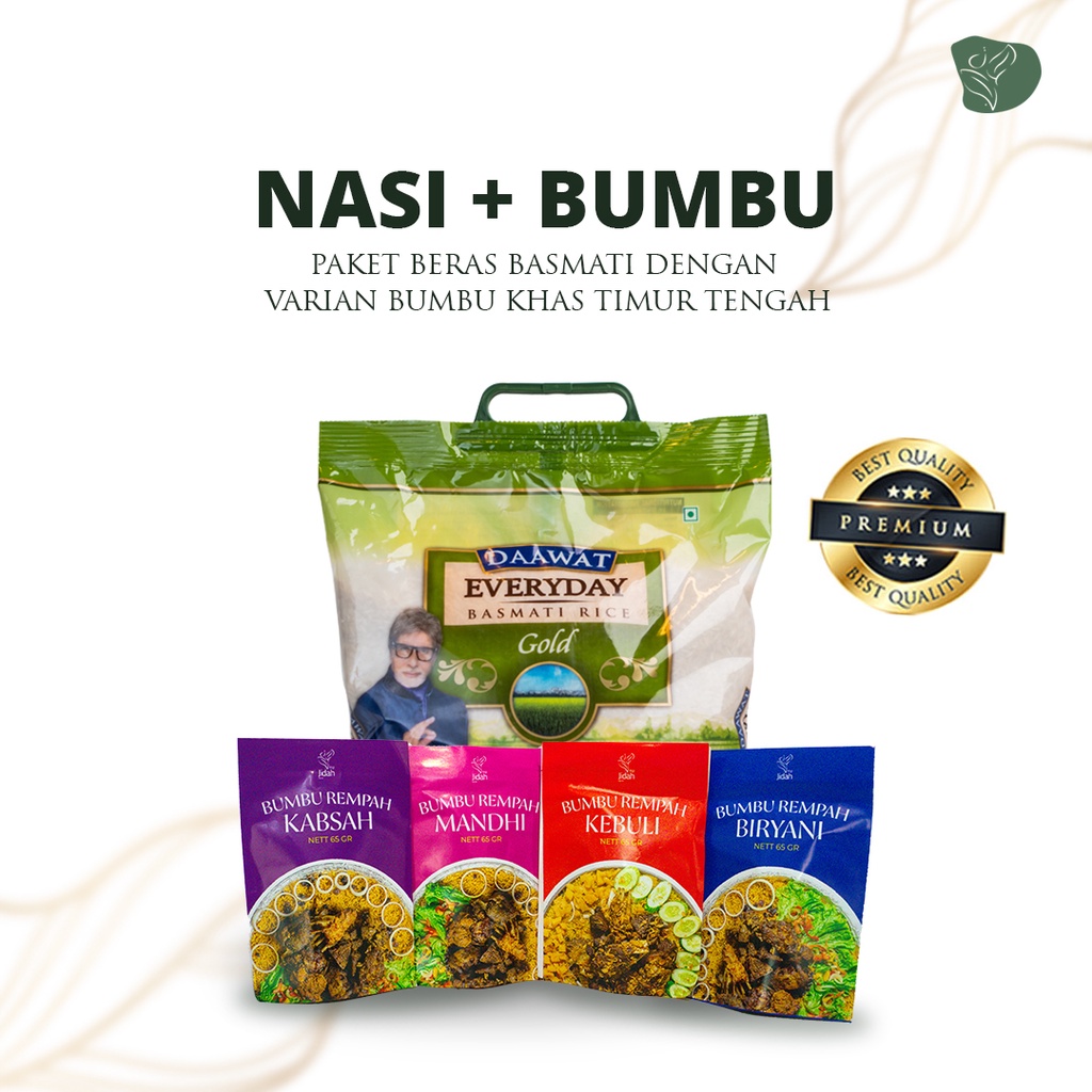 Beras basmati dan bumbu pilihan nasi briyani instan paket basmati rice beras briyani murah nasi mandhi beras briyani india nasi biryani beras brasmati