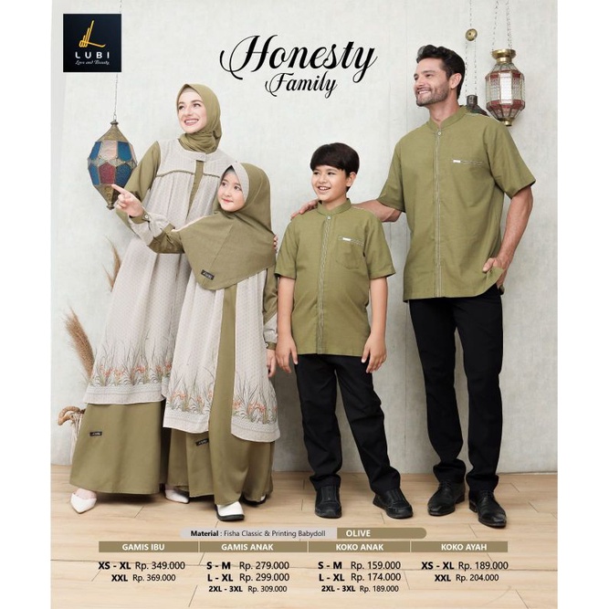 Sarimbit Lubi Honesty Family Olive Sarimbit Lubi Sarimbit Terbaru