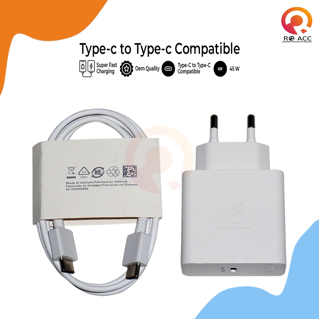 [RO ACC] ORI99 CHARGER CASAN SAMSUNG SUPER FAST CHARGING TYPE C S22 45W