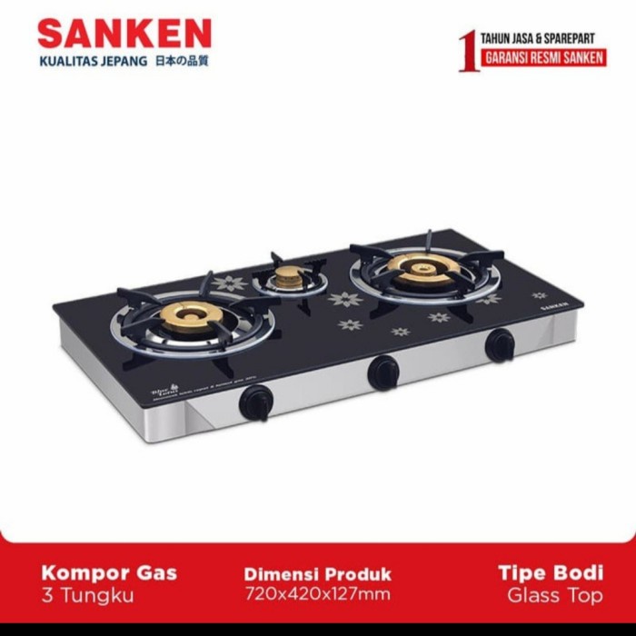 #@#@#@#@] KOMPOR GAS SANKEN 3 TUNGKU KACA