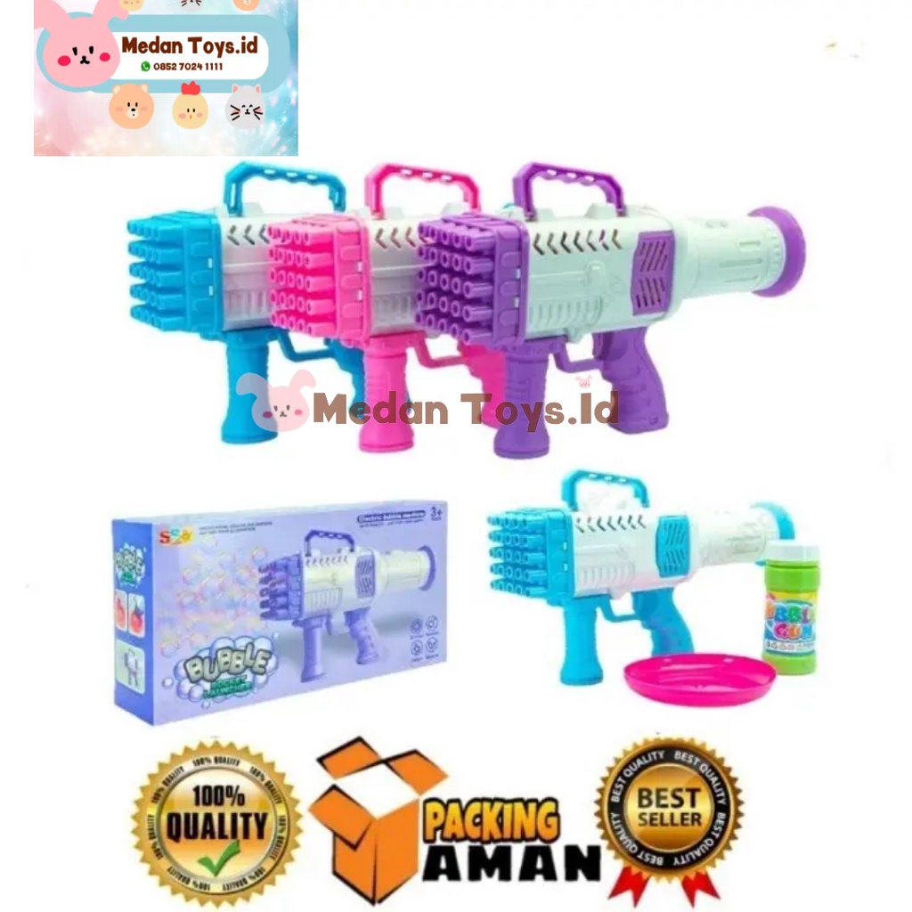 Medan Toys - Bazoka Bubble Mainan Bubble Gun Jumbo / Mainan Pistol Bubble Jumbo 25 Lubang