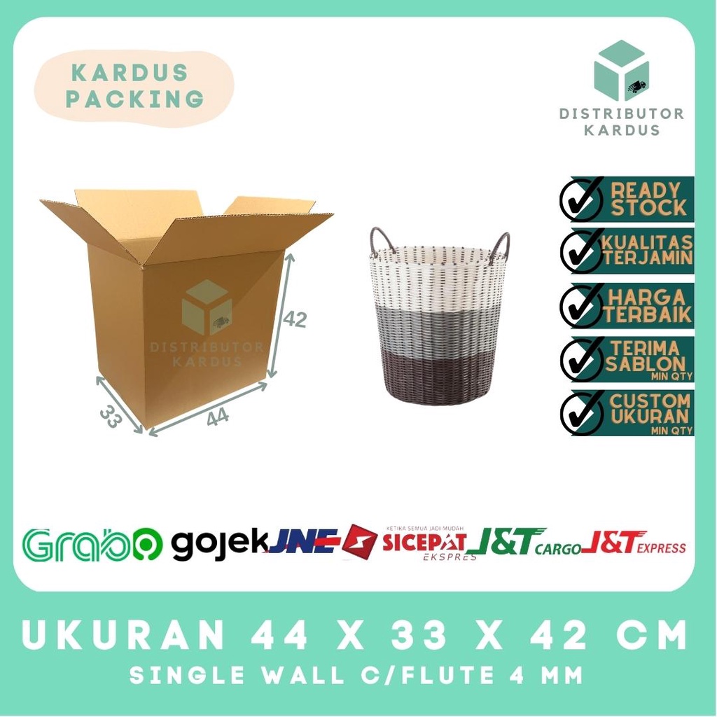 

KARDUS PINDAHAN JUMBO BESAR 44X33X42 MURAH KOKOH KUAT DAN KERAS