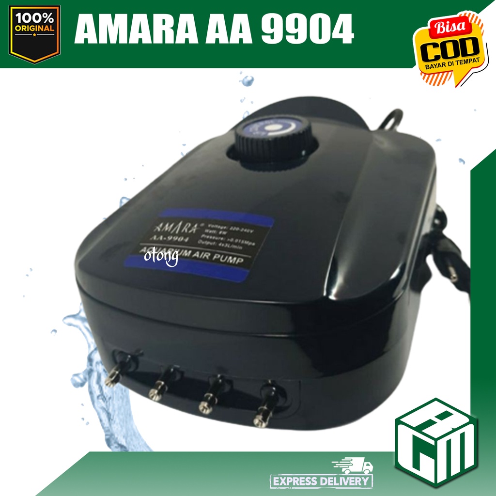 PAKET Amara AA 9904 AA9904 Mesin Aerator 4 Lubang Aquarium Aquascape