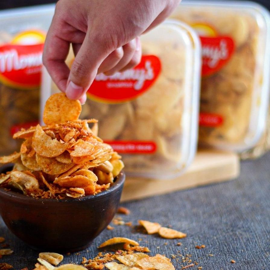 

✳ Keripik Kentang Ebi Mede Medium Size 205g Mommys Potato Chips Kering Kentang Cemilan Nusantara ☛