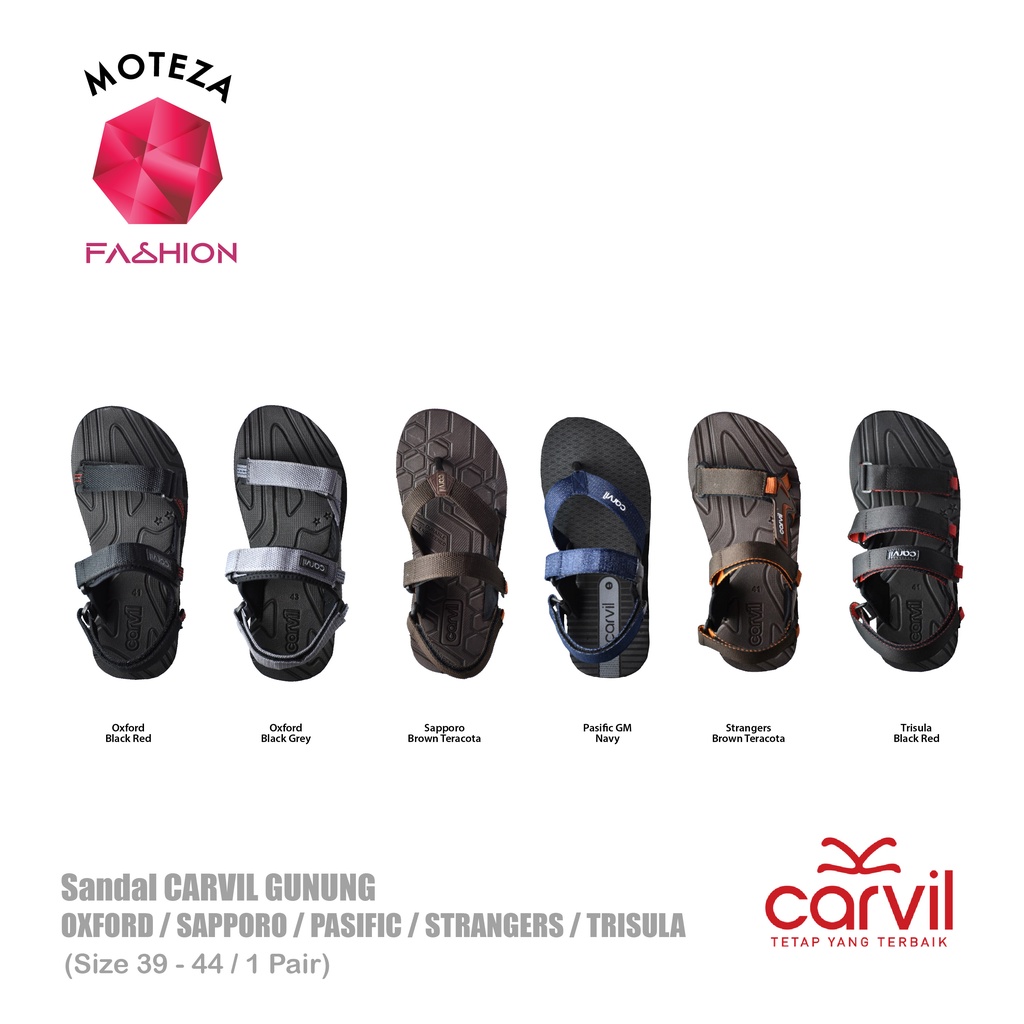 Moteza Sandal GUNUNG CARVIL Pria Original Outdoor Hiking Travelling Terlaris Termurah