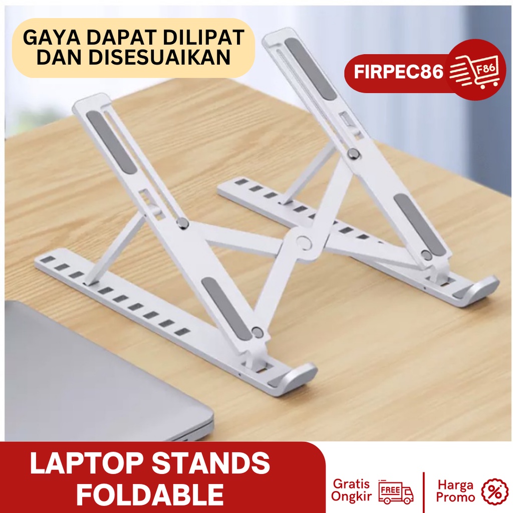 STAND HOLDER LAPTOP MACBOOK NOTEBOOK IPAD TABLET DUDUKAN LIPAT 18 INCI FOLDABLE