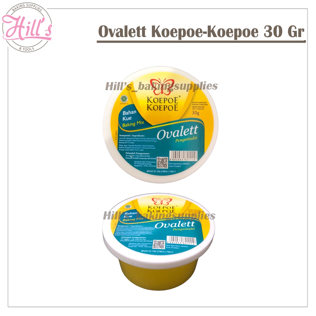 

OVALETT KOEPOE 30 GR (K) / OVALET KUPU 30GR BAHAN PENGEMBANG KUE ROTI KECIL