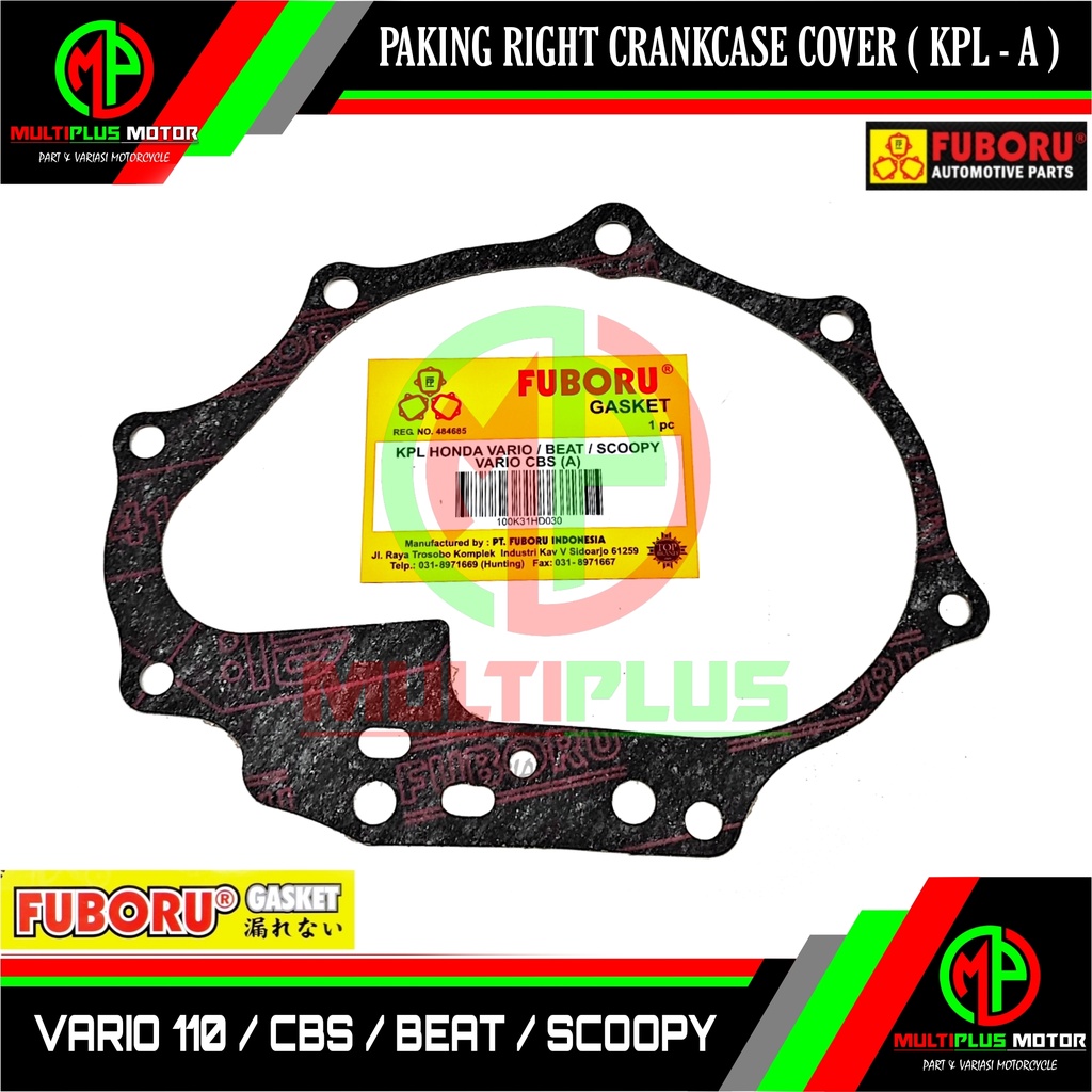 Paking Gasket Perpak KPL Right crankcase cover tutup block blok bak mesin kopling kanan FUBORU,VARIO