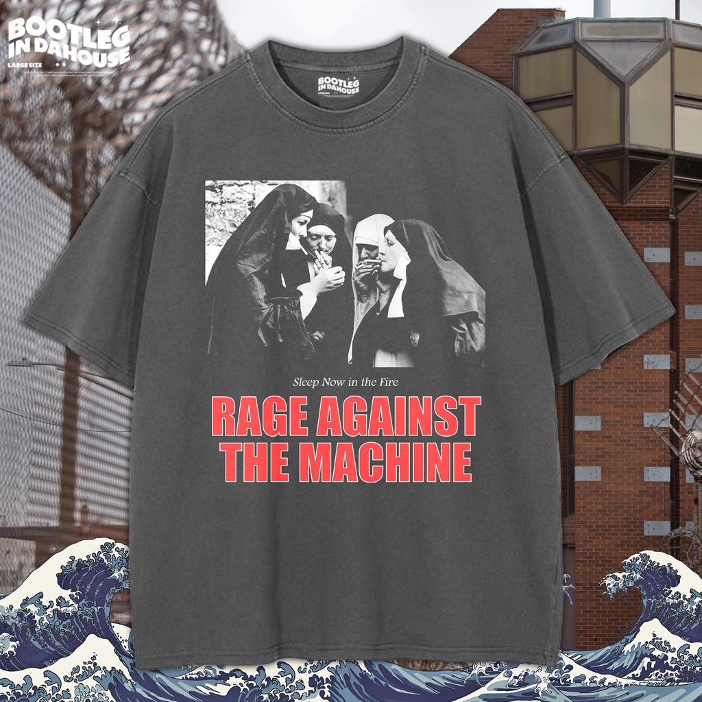 RAGE AGAINST THE MACHINE Oversize T-shirt / Kaos Oversize RAGE AGAINST THE MACHINE
