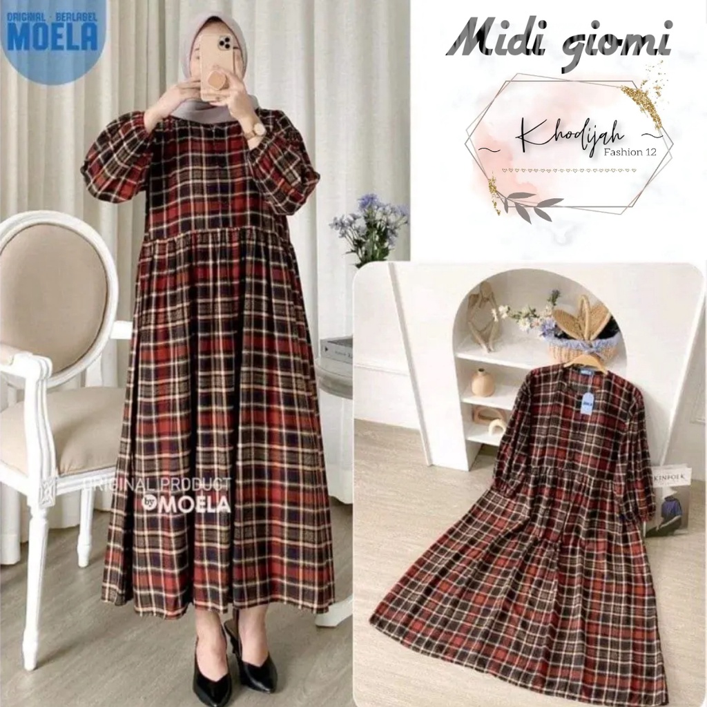 GIOMI - MOA - SANSO MIDI DRESS RAYON MOTIF / HOMEYDRESS RAYON / ZIONA MAXI DRESS PREMIUM