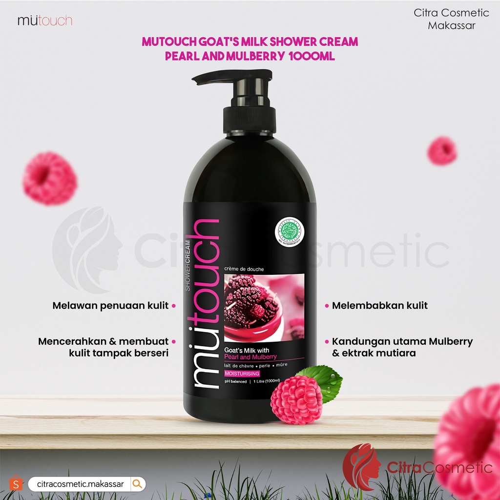 Mutouch Shower Cream Series | Green Tea | Habbatussauda | Honey | Lavender | Pearl &amp; Mulberry 1000 Ml