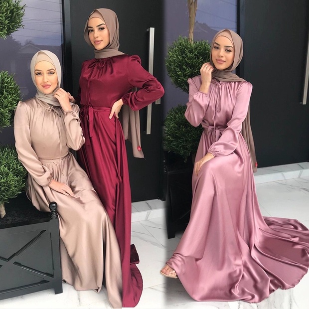 08890 Baju maxidress longdress PLAIN MAXI DRESS pink hijau navy maroon polos dres Korea Korean style