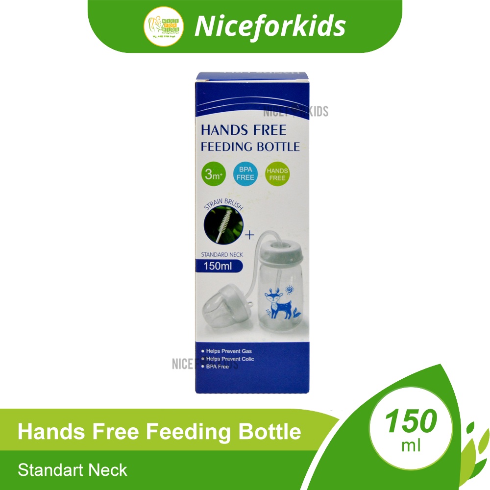 Hands Free Feeding Bottle 150ml Botol Susu Bayi Tanpa Dipegang Standart Neck Bottle