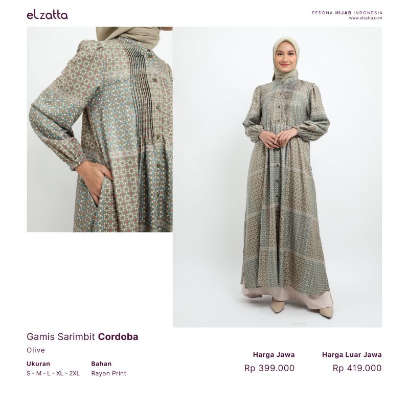 GAMIS SARIMBIT CORDOBA ELZATTA TERBARU 2023 BAHAN SUPER NYAMAN COCOK BUAT BAJU LEBARAN