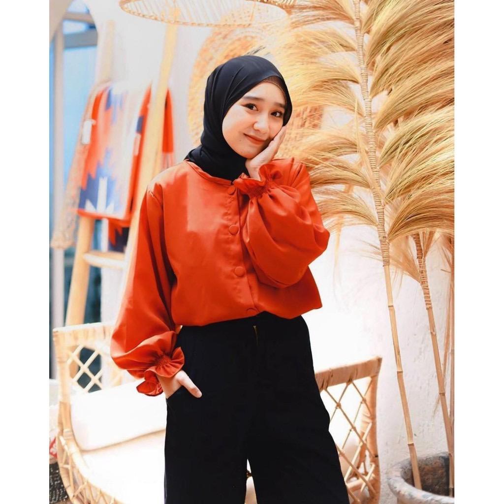 IndiStoree - Atasan Wanita SABINA BLOUSE Bahan Torry Burch Blouse Remaja Dewasa Terbaru 2024 Kemaja 
